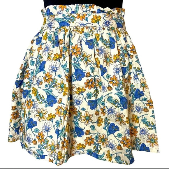 Frenchi Floral Print Flared Mini Skirt - Picture 1 of 7